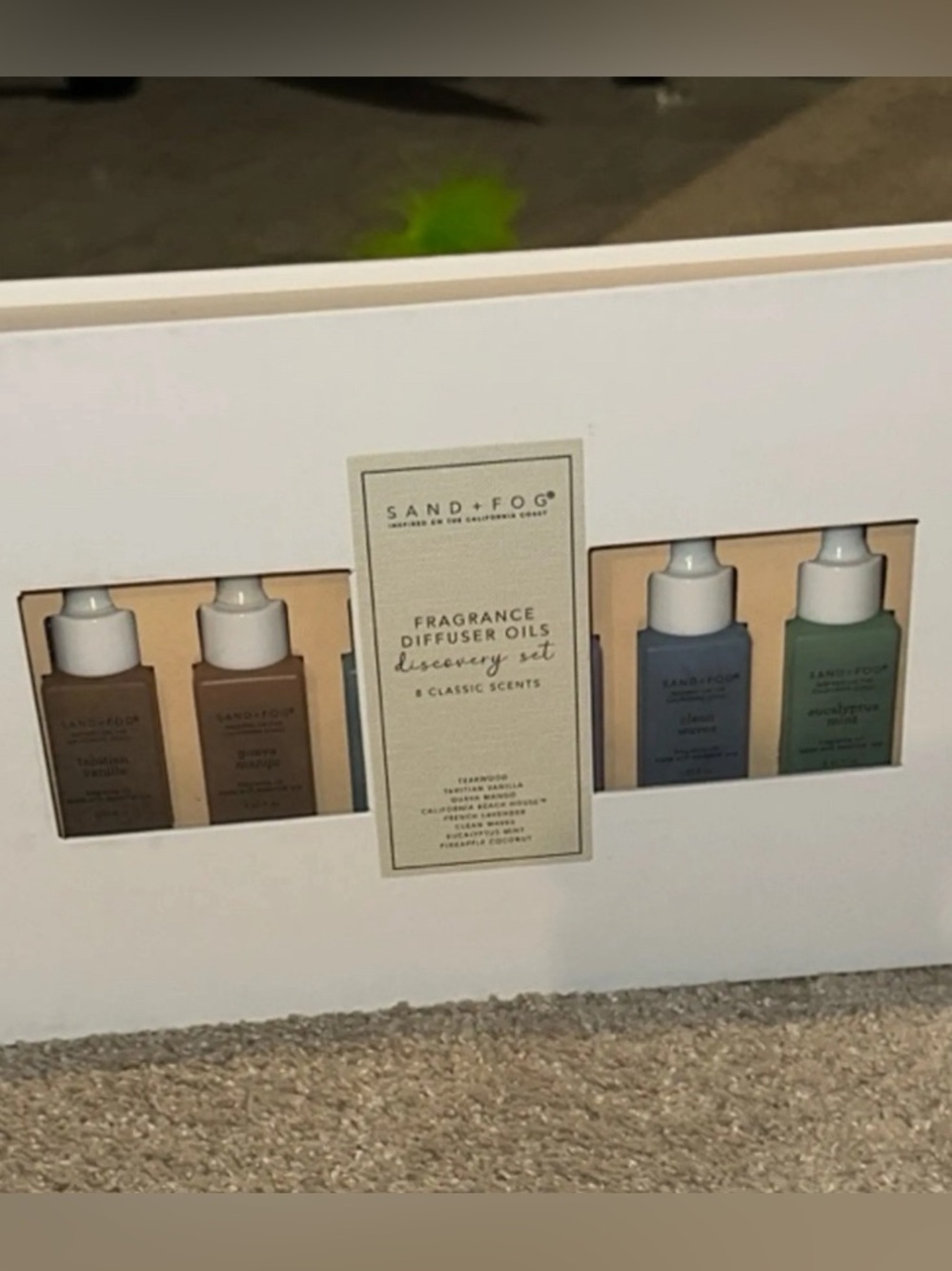 SAND + FOG 8 Pack Fragrance Diffuser Oils Gift Set coastal scents 0.33 oz each
